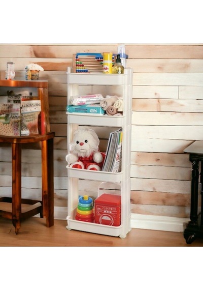 Motek Modern Organizer 4 Katlı Raf Beyaz