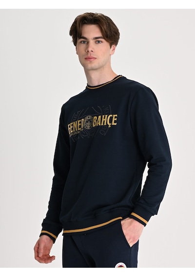 Fenerbahçe Lacivert Tribün Established 1907 Erkek Sweatshirt Fb Laci Yeni