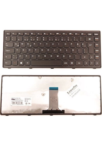 Lenovo Flex 14 Klavye Tuş Takımı Siyah Çerçeveli