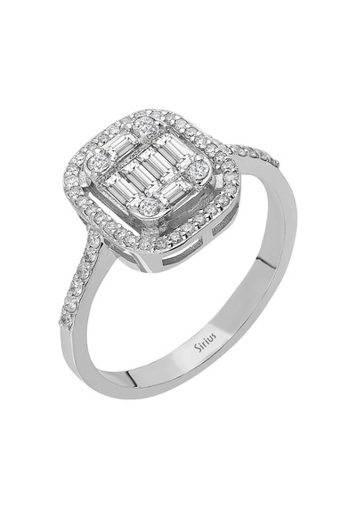 Sirius F Renk 0,55 Karat Baget Pırlanta Yüzük 0841R0042