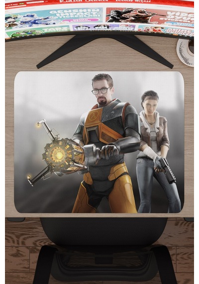 Half Life Kaymaz Dikişli Kauçuk Oyuncu Mousepad V1 - 48x40 Xl Gaming Mouse Pad Fare Altlığı