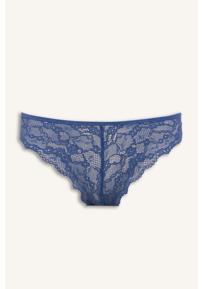 DeFacto Dantel Brazilian Külot-Fall in Love T3197AZ25SPIN33 İndigo