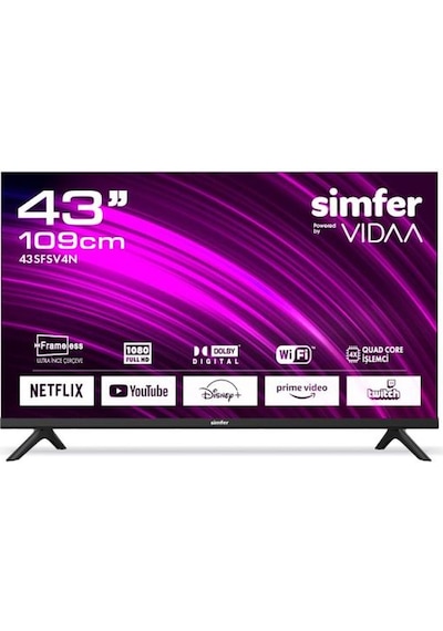 Simfer 43SFSV4N 43" VIDAA LED FHD Tv