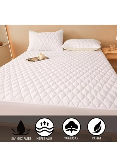 Lexroo Kapitone Microfiber Su Geçirmez Fitted Yatak Koruyucu Alez Tek/çift Kişilik 180 X 200 Çok Renkli