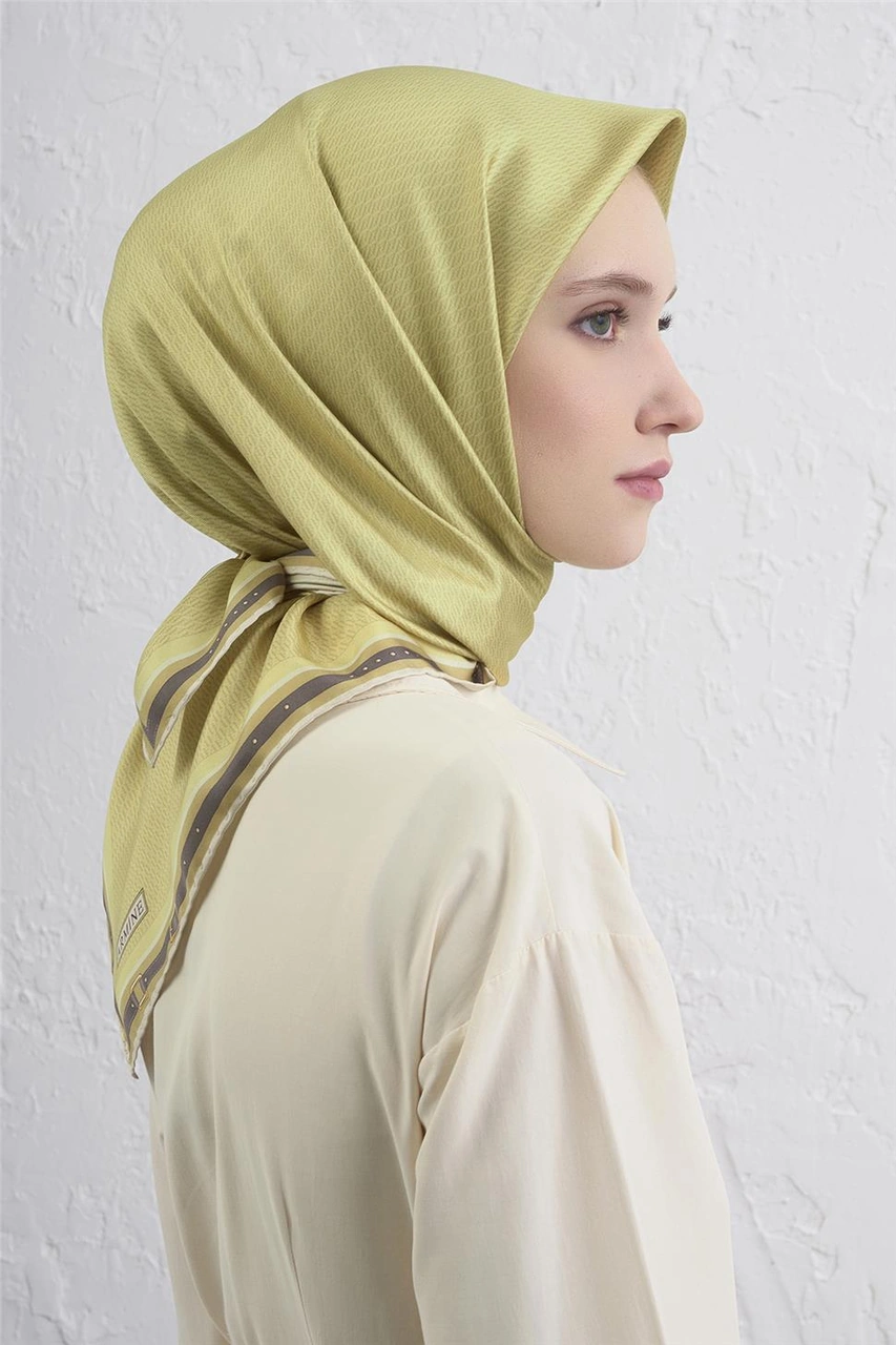 Armine Saf İpek Sura Eşarp 9401d 34 Fıstık Yeşili