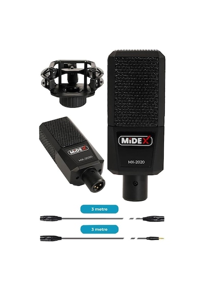 Mx-2020 Compact Set-1 Efektli Ses Kartı Mikrofon Stand Seti Pc Ve Telefon