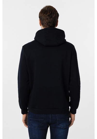 Süvari Lacivert Regular Düz Kapüşonlu Yaka Sweatshirt