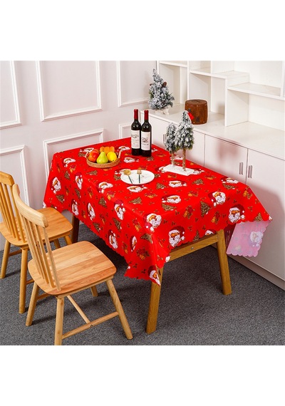Kırışıklık Dirençli Noel Masa Örtüsü Düğün Ve Ziyafet İçin Parti Dekoratif Kumaş Style 5