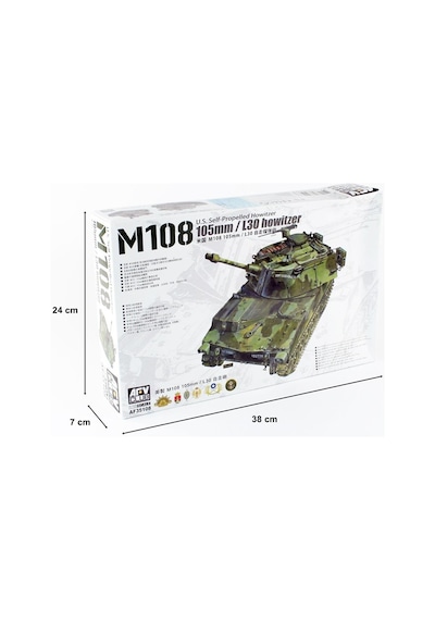 Afv Club Af35108 1/35 Ölçek, M108 105mm Kundağı Motorlu Tankı, Plastik Model Kiti-51339