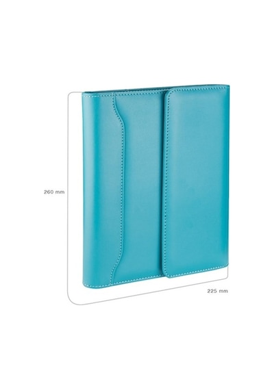 Organizer Ajanda Tarihsiz Kareli 22x26 CM - Turkuaz