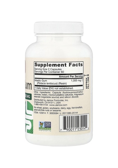 Jarrow Formulas, Vegan Mastic Gum, 120 Veg Capsules 500 Mg Per Capsule