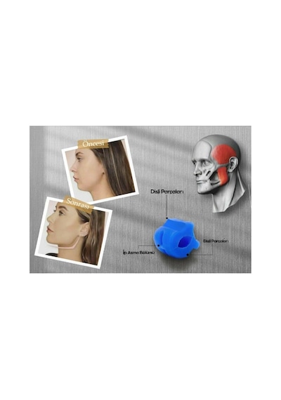 Yüksek Kalite Başlangıç Seviye Jawline Balls Çene Egzersiz Topu Sağlıklı Besin Sınıfı Silikon Mavi, Tek Ebat, Aa99582ff, Mavi