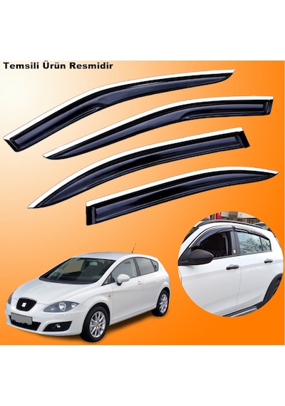 Seat Leon Mügen Cam Rüzgarlığı Abs Krom Nikelajlı Cam Rüzgarlığı 2005-2012 Arası 4 Lü Set