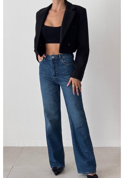 Lacarino 7714 W.leg Kadın Jean Pantolon Dark Blue