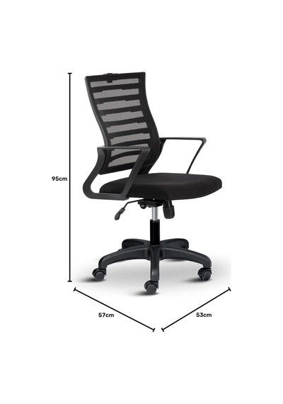 Tr Capri Fileli Başlıksız Ofis Koltuğu Çalışma Koltuğu Ergonomik Sandalye Tilt Mekanizmalı Ayarlanabilir Siyah Genel