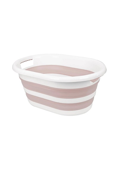 Lexroo Coverest 25 Litre Katlanabilir Silikon Çamaşır Sepeti Akor Pembe