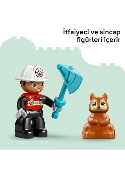 LEGO® DUPLO® Kasabası Hortumlu İtfaiye Aracı ve İtfaiyeci 10473 - 2 Yaş ve Üzeri Çocuklar için Figür İçeren Yapım Seti (28 Parça)