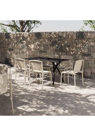 Nes Polipropilen Sandalye - Bahçe, Balkon, Dış Mekan, Kafe, Restoran İçin Süt Beyaz Süt Beyaz Çok Renkli