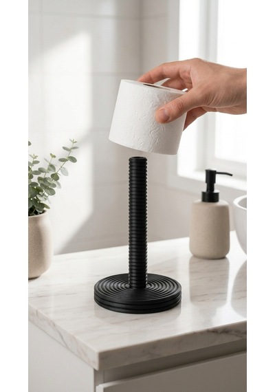 Modern Dikey Tuvalet Kağıtlığı Standı - Banyo Aksesuarı Standı 3d Model Çok Renkli