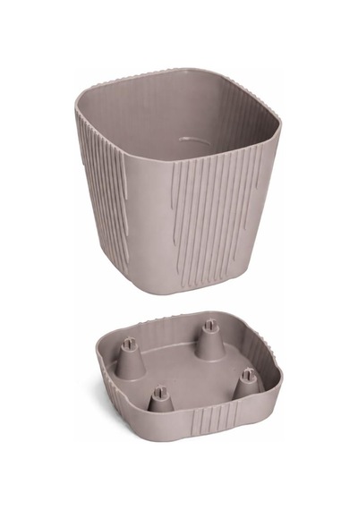 Omnipazar So-zb05 Zambak Dekoratif Plastik Saksı 8.8 Litre No:5 Mocha