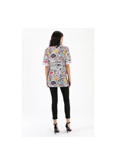 Dijital Baskılı T-Shirt Beyaz