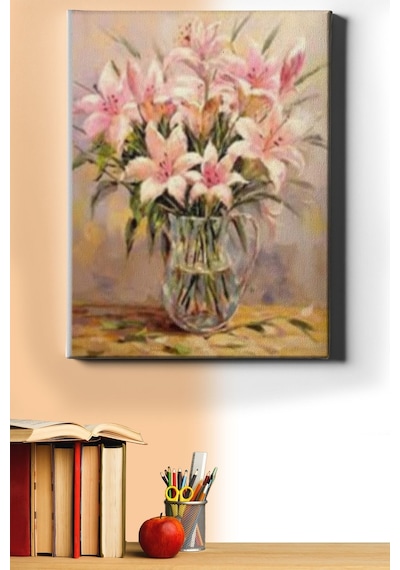 Webstyle Sayılarla Boyama Seti Kasnaklı Zarif Zambak 40 X 50 Cm