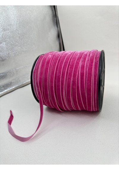 Paşateks- 1 Cm Düz Kadife-5 Metre -t.pembe