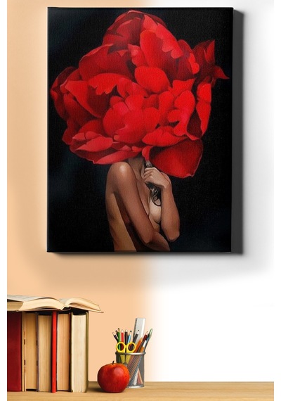 Webstyle Sayılarla Boyama Seti Kasnaklı Çiçek Kadın 4 50 X 65 Cm