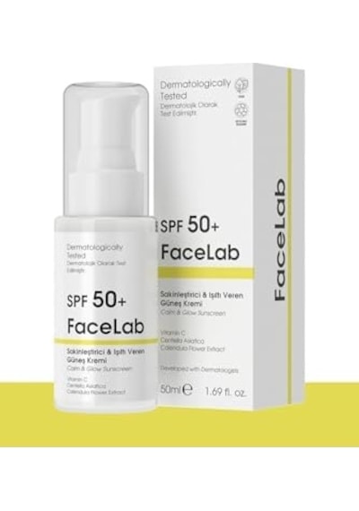 Facelab Sakinleştirici Ve Işıltı Veren C Vitamini Ve Centella İçerikli Spf 50 Ve Güneş Kremi 50 Ml