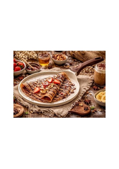 Tr Collection 3299 Biogranit Döküm Krep Tavası 26 Cm Fildişi Genel