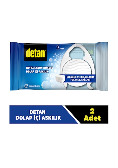 Detan Beyaz Sabun Kokulu Dolap İçi Askılık 2 x 2'li