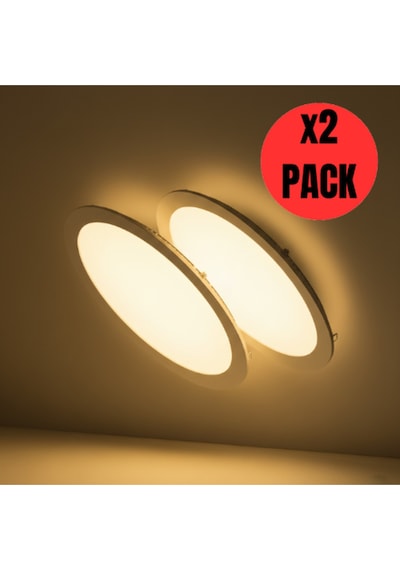 Kdl400 Slim Led Panel 2'adet Spot Gömme 6w 510 Lümen - 3000k Sarı Işık