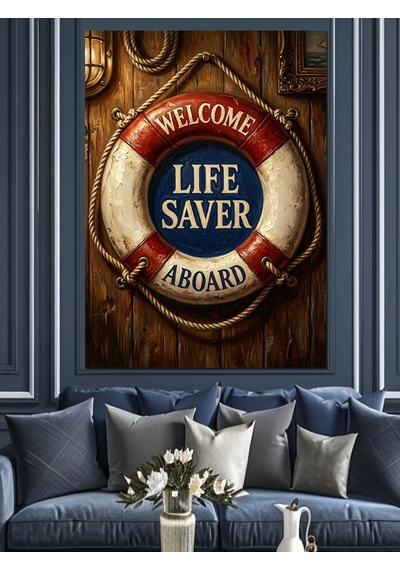 Life Saver Can Simidi Dekoratif Kanvas - Mdf Ahşap Tablo
