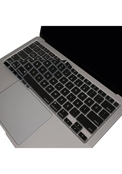 Türkçe Q Klavye Koruyucu Macbook Air 13 A2179 A2337 M1 Uyumlu Us Ansı Düz Enter Ultra İnce Silikon Keyboard Cove