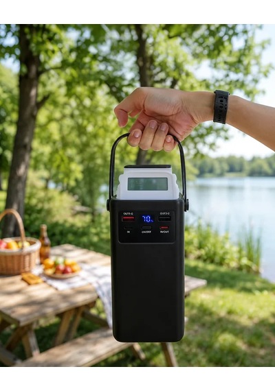Astraltech 50.000 Mah Led Aydınlatmalı 4 Kablo Dahili Dijital Göstergeli Powerbank Çok Renkli