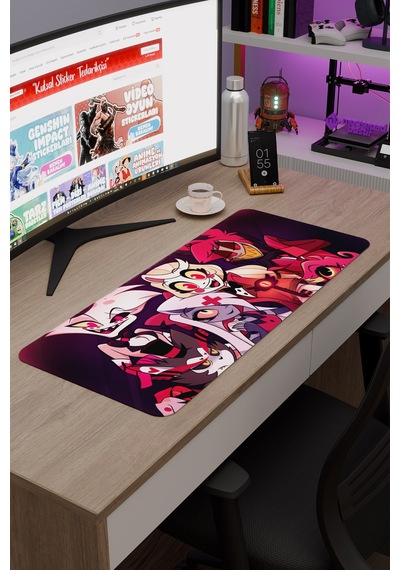 Hazbin Hotel Kaymaz Dikişli Kauçuk Oyuncu Mousepad V2 - 70x30 Xl Gaming Mouse Pad Fare Altlığı