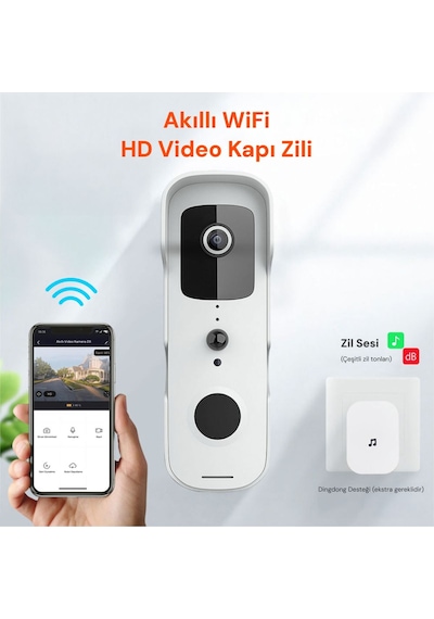 Bd-10 Akıllı Görüntülü Kapı Zili 1080p
