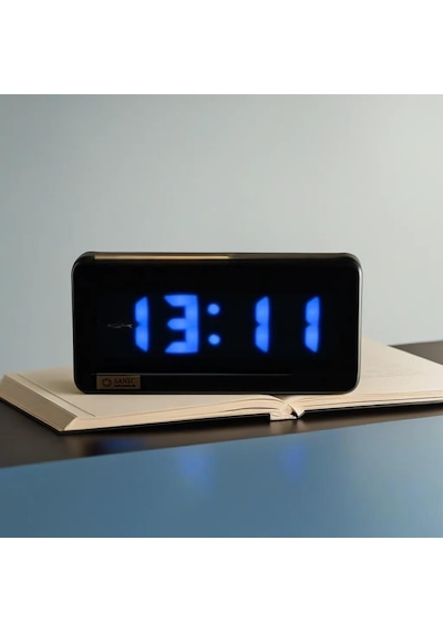 Dijital Led Duvar Ve Masa Saati - Turkuaz Kasa Ölçüleri: 7x17 Cm