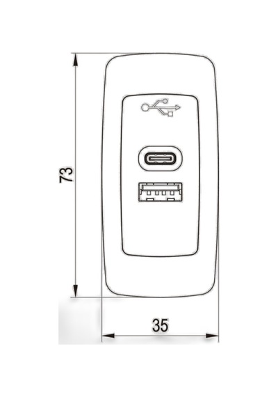 Suc15b 12v/24v Boru Tipi Usb Şarj Cihazı Mavi Led - Karavan , Tır, Otobüs , Kamyon, Tekne