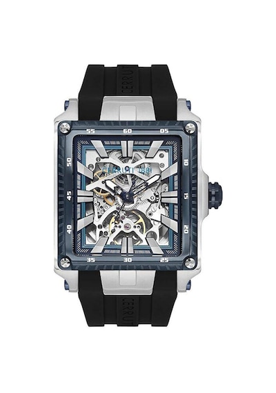 Cerruti 1881 Cıwgr0053703 Otomatik Silikon Kordon Siyah 42 55 Mm Erkek Kol Saati Gri