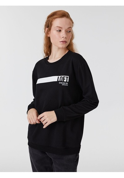 LOFT Regular Fit Kadın Sweatshirt Lf2031530 Q1.v1 Siyah