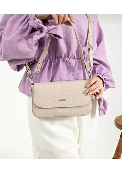 Just Polo Kadın Günlük Su Geçirmez Şık El & Omuz Çantası Shoulder Bag Bej