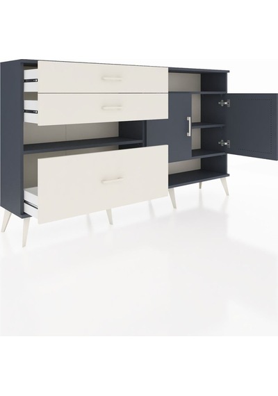 Arges Konsol 4 Raflı 3 Çekmeceli 2 Kapaklı 176x30x99 Antrasit-ant Antrasit-antrasit/aytaşı Arges Konsol 4 Raflı 3 Çekmeceli 2 Kapaklı 176x30x99 Antrasit-ant Antrasit-antrasit/aytaşı