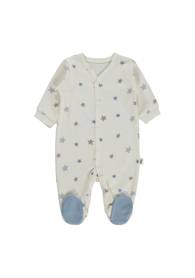 Civil Baby Yıldız Empirme 1-9 Ay Tulum - Ekru