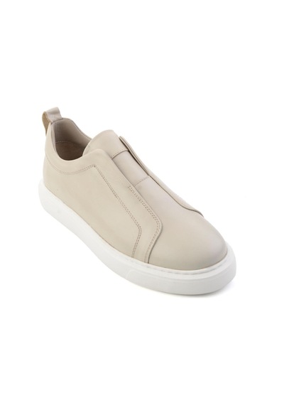 Bambi Bej Napa Hakiki Deri Erkek Sneaker E01774008043