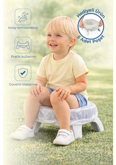 Babyjem Portatif Lazımlık + 5 Poşet 591 Yeni Kum Beji