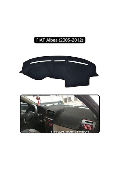 Fıat Albea 2005-2012 Modellerine Uyguntorpido Koruma Halısı Siyah Kenar
