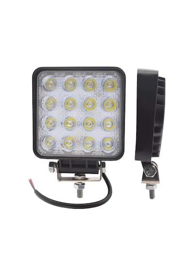 2 Adet 12 V - 60 V 16 Ledli 60 Watt 6500k Beyaz Işık Kare Off Road Ip 65 Led Projektör