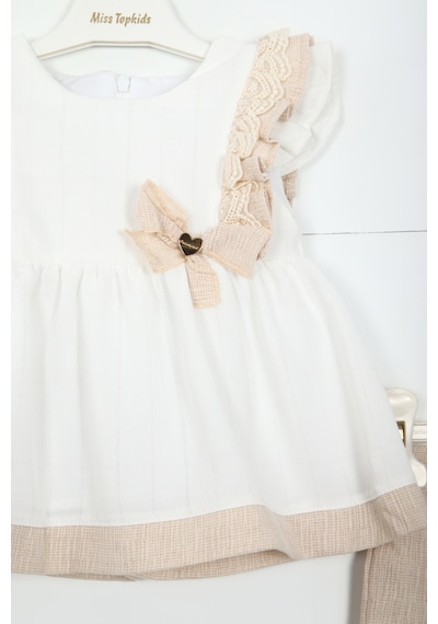 Xo Kids Kız Çocuk Etek Takım 1-5 Yaş 3519 Bej