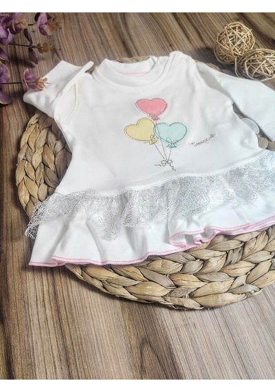 Tomuycuk 10'lu Hastane Çıkışı %100 Pamuklu Özel Tasarım Nakışlı Kız Bebek Yenidoğan Ekru Mevsimlik Hediyelik Zbn15283 Ekru